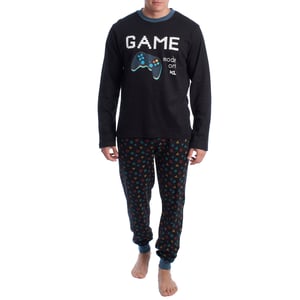 Pijama Hombre Algodón de Manga Larga KLP4