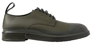 Zapatos Derby Sin Cordones Verde Militar
