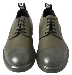 Zapatos Derby Sin Cordones Verde Militar