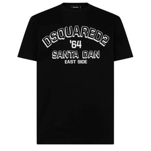 Camiseta Negra Dsquared2 Santa Dan 64