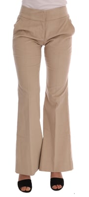 Pantalones de campana Beige