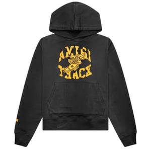 Sudadera Con Capucha Amiri Track En Negro Descolorido