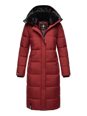 Marikoo abrigo de invierno mujer – Largo acolchado con capucha desmontable