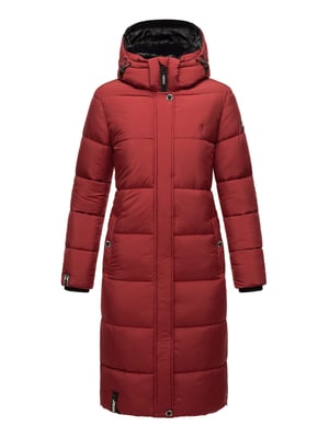 Marikoo abrigo de invierno mujer – Largo acolchado con capucha desmontable