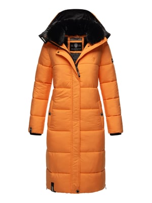 Marikoo abrigo de invierno mujer – Largo acolchado con capucha desmontable