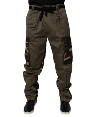 Pantalones Cargo con Detalle de Camuflaje
