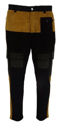 Pantalones Cargo de Pana Estilo Patchwork