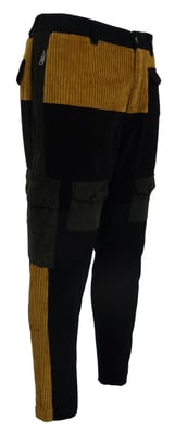 Pantalones Cargo de Pana Estilo Patchwork