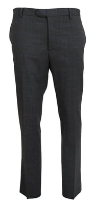 Pantalones de Vestir de Cuadros Ajuste Clásico