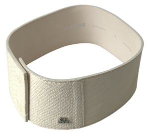 Cinturón de Cintura Ancha de Algodón Encera Off White GF Ferre