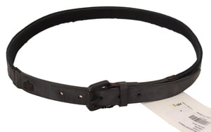 Cinturón de Mujer Ermanno Scervino de Cuero Negro con Hebilla de Logo