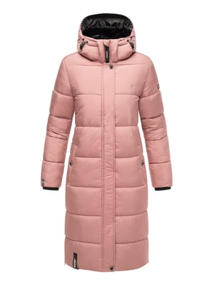 Marikoo abrigo de invierno mujer – Largo acolchado con capucha desmontable