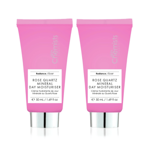 skinChemists Crema Hidratante Mineral de Cuarzo Rosa de Día 50ml x 2 Juego Dúo