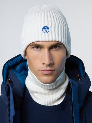 Gorro North Sails con canalé ancho y parche con logo