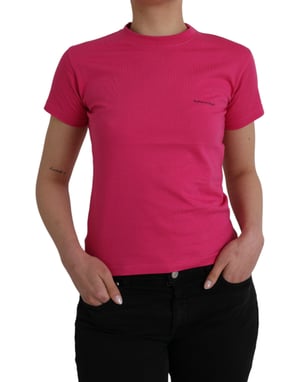 Camiseta de logo Balenciaga de manga corta rosa