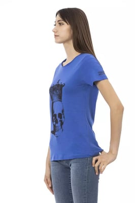 Camiseta de manga corta con calavera y corona