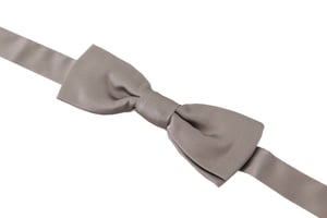 Pajarita de Seda Gris