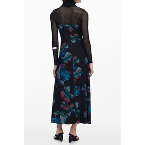 Vestido midi con estampado floral
