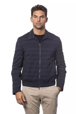 Chaqueta de Cuadros con Cierre Estilo Casual