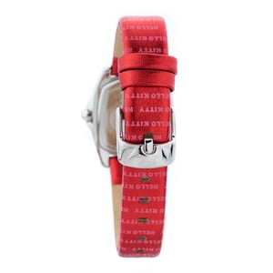 Reloj de Pulsera de Cuero Rojo Hello Kitty