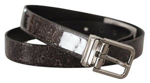 Cinturón de Cuero Hebilla de Plata