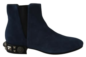 Botas de tobillo de ante con detalles de tachuelas