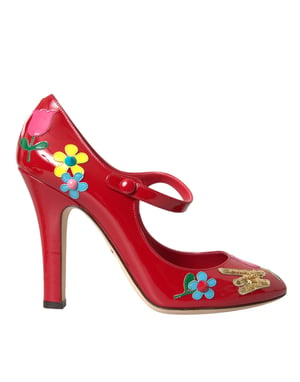 Zapatos de tacón alto Mary Jane con estampado floral