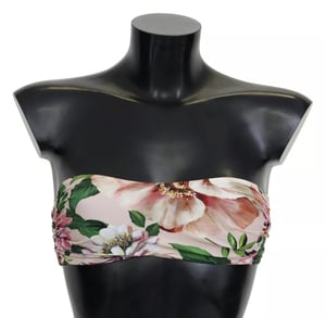 Bikini sin tirantes con estampado floral