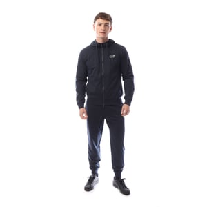 Chándal completo de cremallera Emporio Armani EA7 Core Identity para hombre en azul marino