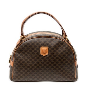 Celine Dome Top Handle  en Marrón Lona recubierta