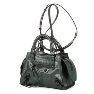 Balenciaga Neo Classic City  en Verde oscuro Piel de becerro