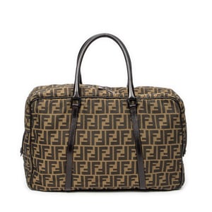 Fendi Duffle Bag  en Beige/Marrón oscuro Lienzo