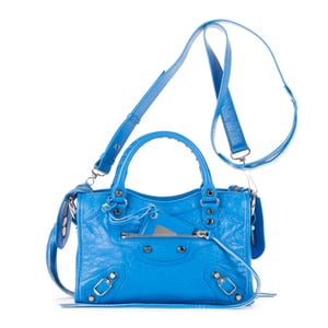 Balenciaga Classic City Mini en Azul Piel de becerro