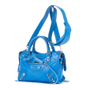 Balenciaga Classic City Mini en Azul Piel de becerro