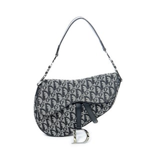 Dior Saddle Bag  en Gris/Negro Lienzo