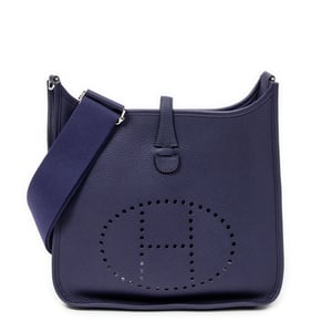 Hermès Evelyne III PM en Encre azul Piel de becerro