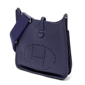 Hermès Evelyne III PM en Encre azul Piel de becerro
