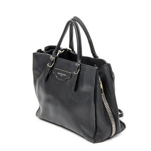 Balenciaga Mini Papier A4 Tote  en Negro Piel de becerro