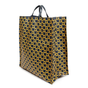 Gucci Large Square G Open Tote  en Azul marino/Amarillo Lona revestida