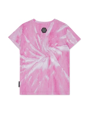 Tie-Dye T-Shirt Round Neck With Crystals Tattoo