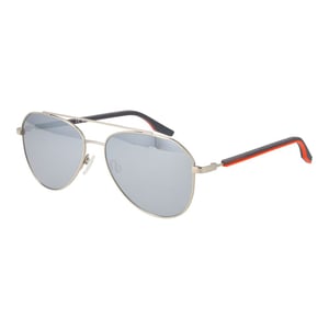 Gafas de sol de goma plateadas