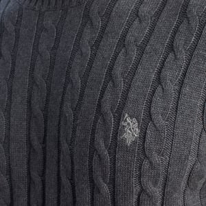 Suéter de Cuello Redondo de Punto Trenzado para Hombre US40173042