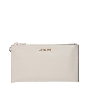 Bolso de Mano de Cuero Beige