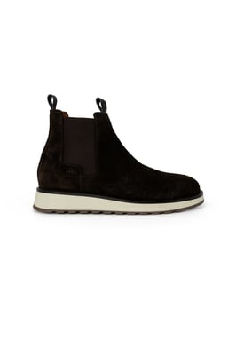Botas Chelsea de ante con suela de goma