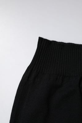 Foulard de Bufanda de Cuello de Cachemira Negra Tejida