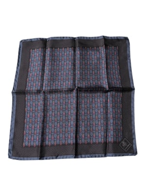 Pañuelo Cuadrado de Escarabajo Azul Oscuro