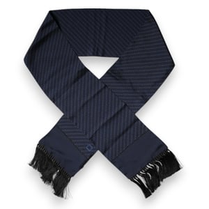 Bufanda cuello con flecos Fantasía Azul Oscuro
