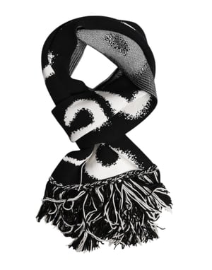 Bufanda con flecos estampada