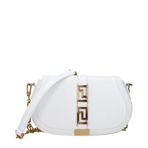 Bolso cruzado de cuero blanco