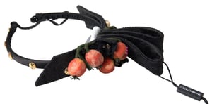 Diadema de cristal de fruta de higo multicolor negra